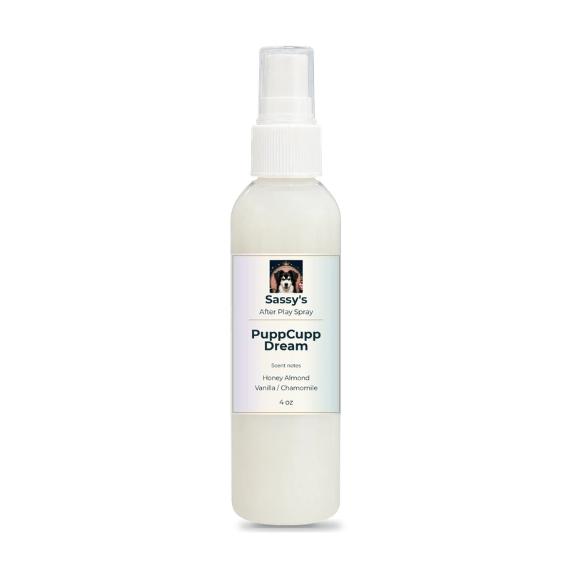 PuppCupp Dream, 4 oz bottle shown, complete bottle mockup